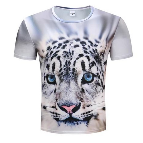 White Baby Leopard 3D T-Shirt