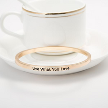 Load image into Gallery viewer, Live What You Love Bangle (Ships from USA)
