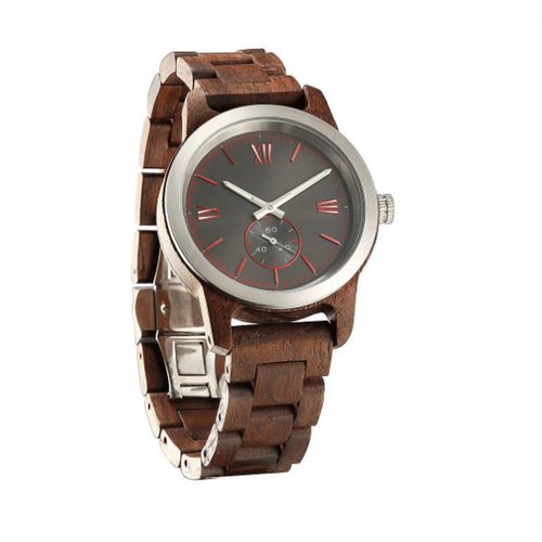 Men's Handcrafted Engraving Walnut Wood Watch - Best Gift Idea!