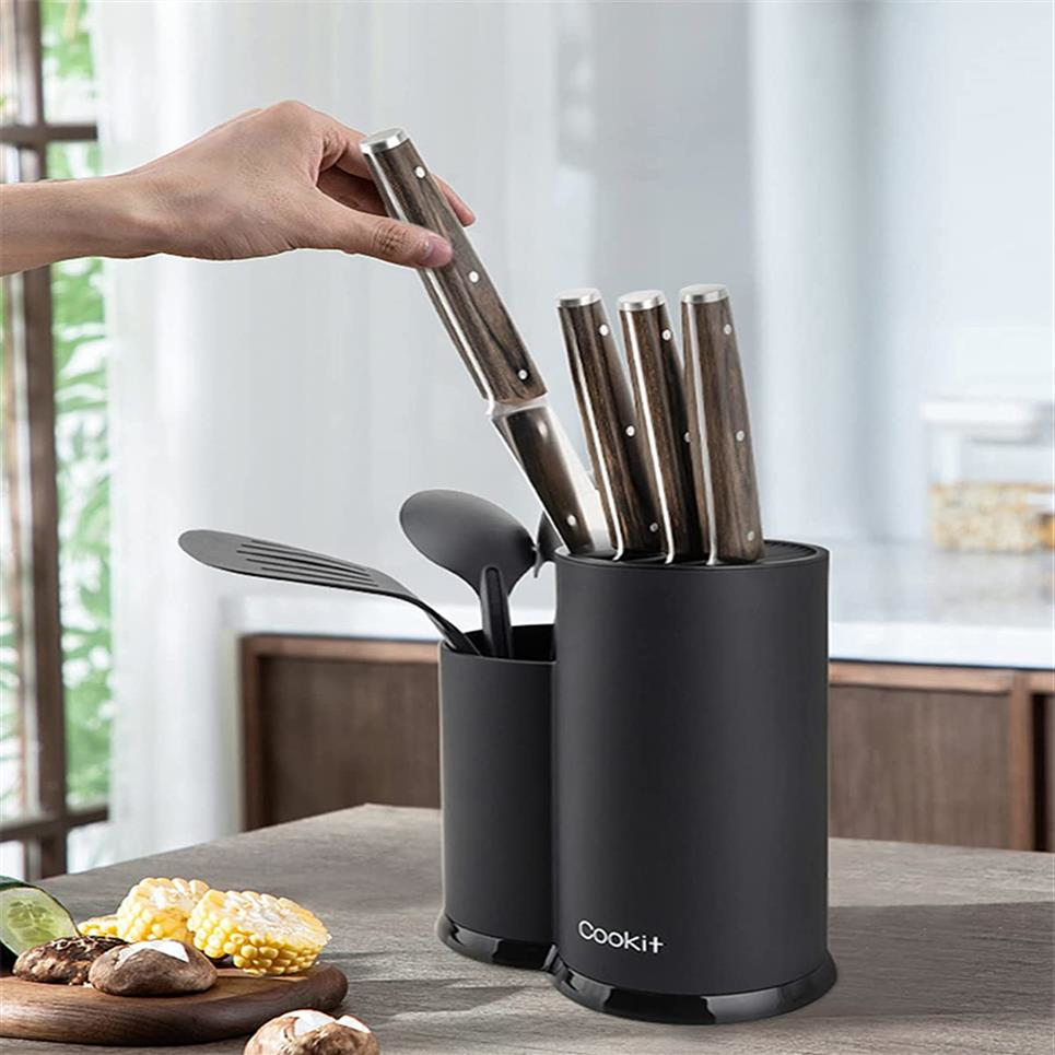 holder kitchen universal knife holder, no knife, detachable knife holder with scissors slot, space-saving multifunctional knife utensil storage a40