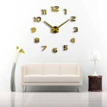 Load image into Gallery viewer, New Clock Watch Wall Clocks Horloge 3D Luminous Diy Acrylic Mirror Stickers Home Decoration Living Room Quartz Needle Gift