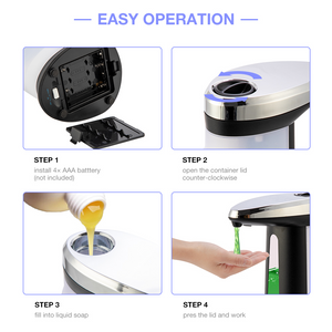 400ML Automatic Liquid Soap Dispenser Smart Sensor soap dispensador Touchless ABS soap Dispenser for Kitchen Bathroom