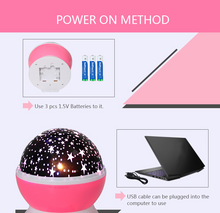 Load image into Gallery viewer, Novelty Luminous Toys Romantic Starry Sky LED Night Light Projector Battery USB Night Light Creative Birthday Toys For Children