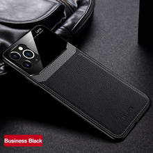 Load image into Gallery viewer, Business style Cases for iPhone 12 11 7 8 6 6S Plus XR Pro XS Max PU Leather Tempered Glass Phone Back Cover