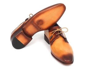 Paul Parkman Men's Brown & Camel  Derby Shoes (ID#326-CML)