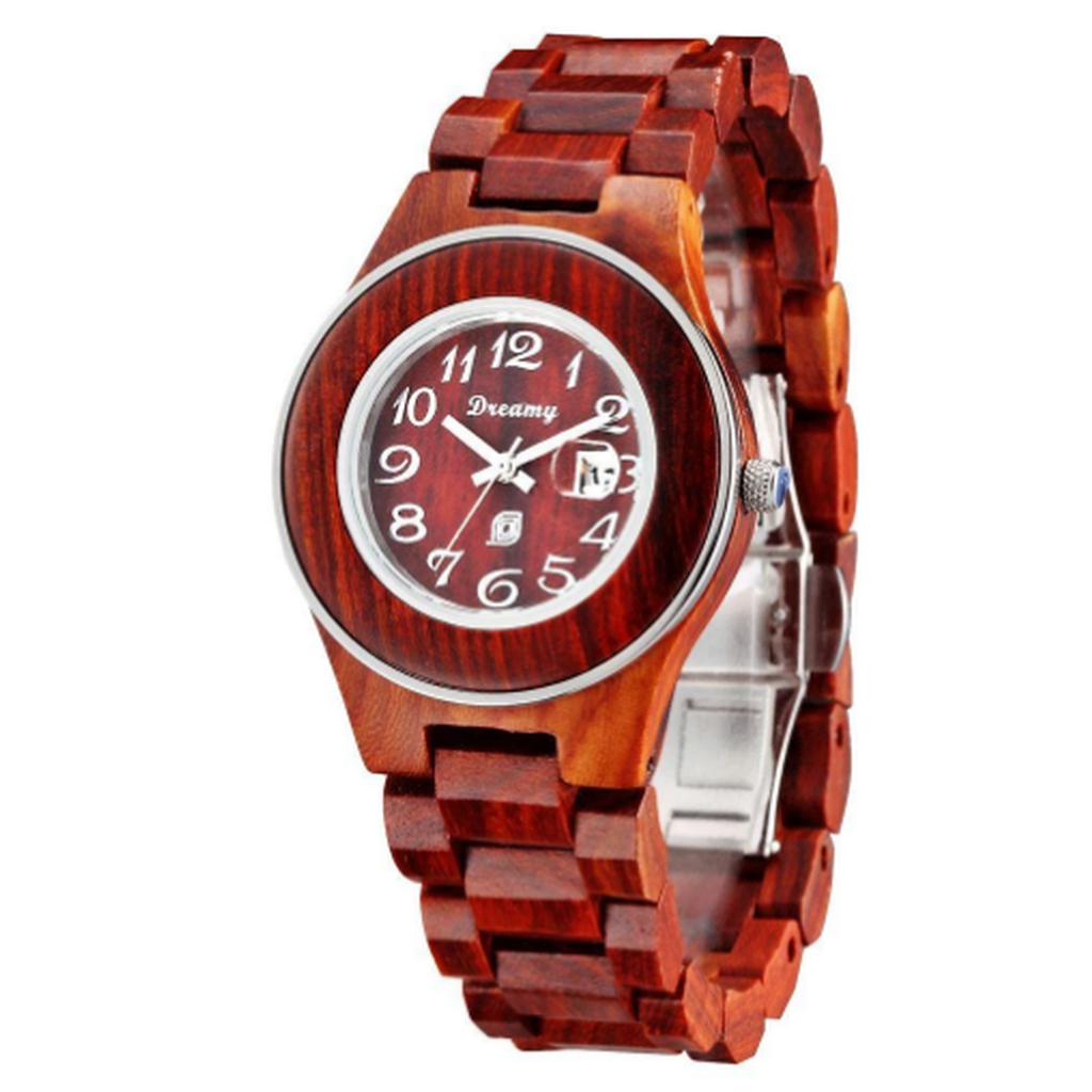 Women's Natural Rosewood Wooden Watch - She Deserve It