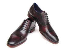 Charger l\&#39;image dans la visionneuse de la galerie, Paul Parkman Men&#39;s Captoe Oxfords Black Purple Shoes (ID#074-PURP-BLK)