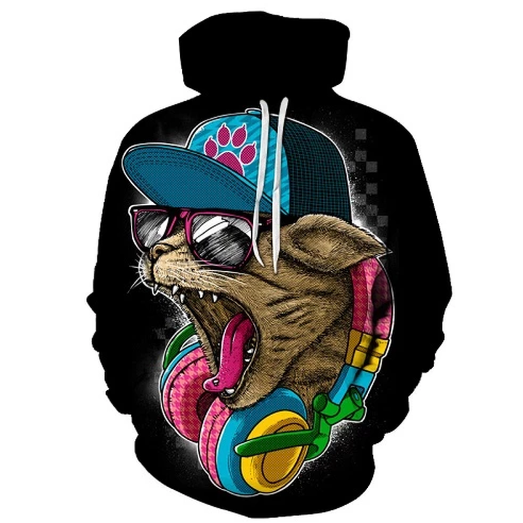 DJ-Cat 3D Sweatshirt, Hoodie, Pullover