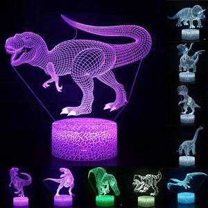 Dinosaur Series 16 Color 3D LED Night light Lamp Remote Control Table Lamps Toys Gift For kid Home Decoration 3D Night Light