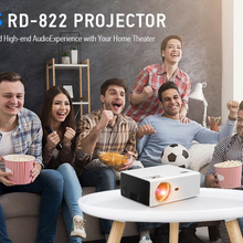 Load image into Gallery viewer, AZEUS RD-822 Video Projector Leisure C3MQ Mini Projector Supported 1920*1080P Portable Projector For Home With 40000 Hrs LED Lamp Life TV Stick