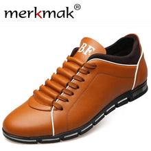 Charger l\&#39;image dans la visionneuse de la galerie, Merkmak Big Size 38-48 Men Casual Shoes Fashion Leather Shoes