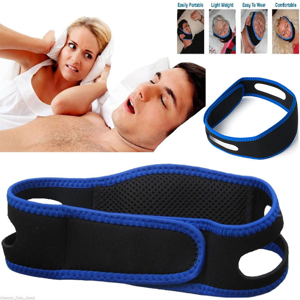 Anti Snore Relief Snore Stopper Chin Strap Belt Sleeping Aid Tool