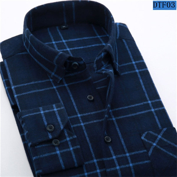 Men Flannel Plaid Shirt 100 Cotton 2019 Spring Autumn Casual Long Sle men-flannel-plaid-shirt-100-cotton-2019-spring-autumn-casual-long-sle