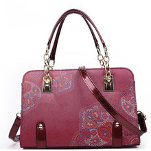 Load image into Gallery viewer, Women&#39;s Zipper Top Handle Bag PU(Polyurethane) Red / Purple / Light Green